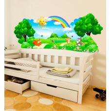 Дизайн дитячої кімнати - наклейка звірі на природі